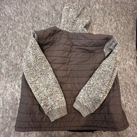 Matix Mens Hooded Jacket 5XL Gray & Black Quilted Polyester Cotton Blend EUC - Picture 6 of 7